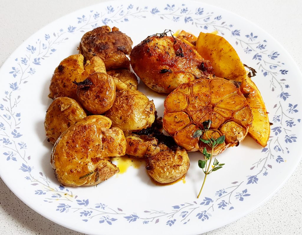 עוף בלימון שום ושמן זית