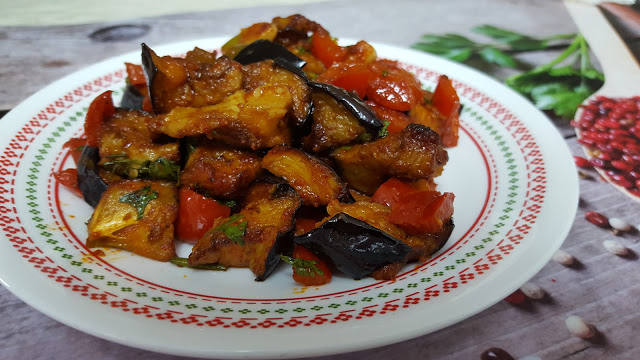 סלט חצילים ופלפלים